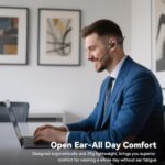 Open Ear Headphones with Mic, 29g Trucker Bluetooth Headset with Microphone - Image 3