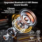 Atheewon Bluetooth Headset V5.3, Wireless Headset with ENC Noise Canceling Mic - Image 3
