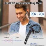 Atheewon Bluetooth Headset V5.4, Wireless Bluetooth Earpiece with Dual Mic Noise - Image 3