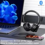 Bluetooth Headset with Microphone, 60 Hrs Bluetooth Headphones with Mic - Image 3
