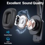 Trucker Bluetooth Headset with Mic, Wireless Headset for Work with Mute Button - Image 3