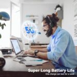 Wireless Headset with Mic for Work, Bluetooth Headset with Microphone AI Noise - Image 3