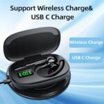 Bluetooth Headset Wireless Earpiece Single Ear Earphones for iOS Android - Image 3