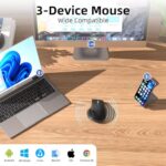 INFINMIND Ergonomic Wireless Bluetooth Mouse with 6 Programmable - Image 3