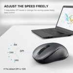 WisFox 2.4GHz Wireless Mouse for Laptop, Ergonomic 6-Button Design, Grey - Image 4