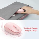 TECKNET Compact Ambidextrous Wireless Mouse for Laptop Pink - Image 4