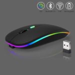 Guiheng Wireless Bluetooth Mouse,LED Dual Mode Rechargeable Silent Slim Laptop - Image 5