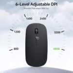TECKNET Wireless Mouse, 4800 DPI Rechargeable Bluetooth Mouse for Laptop - Image 4