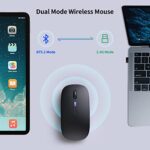KANMABPC Wireless Bluetooth Mouse, Silent Dual Mode Mouse(Black) - Image 4