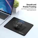 TECKNET Mouse Pad with Durable Anti-fray Stitching, Black Small Mousepad - Image 4