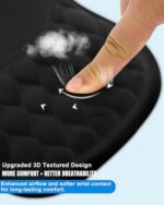 Ergonomic Mouse Pad with Sloped Memory Foam Wrist Rest (Black) - Image 3