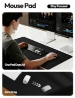YSAGi Leather Office Desk Pad Protector, Large Mouse Pad, Non-Slip, PU Leather - Image 4
