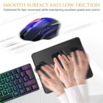JIKIOU 3 Pack Mouse Pad with Stitched Edge, Perfect Size 10.2x8.3in Black - Image 4