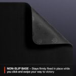 SteelSeries QcK Medium Gaming Mousepad — Black — Non-Slip Silicone Rubber Base — - Image 4