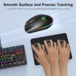 TECKNET 4 Pack Mouse Pad with Durable Anti-fray Stitching, Small Mousepad - Image 3