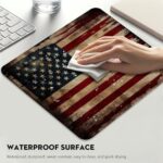 Vintage American Flag Mouse Pad - Patriotic Durability for Your Desk - Image 4