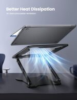 LOXP Adjustable Laptop Stand for Desk, Portable Airflow Laptop Riser Holder - Image 4