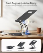 Nulaxy Fully Adjustable Laptop Stand for Desk - Image 4