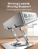 RIWUCT 360° Rotatable Laptop Stand for Desk Adjustable Height - Image 4