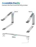 SOUNDANCE Laptop Stand for Desk, Ergonomic Metal Computer Riser for 12-17.3 Inch - Image 4
