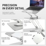 ALASHI Laptop Stand for Desk with 360° Rotating Base - Image 4