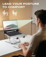 RIWUCT 2026 Laptop Stand for Desk Ultra-Slim Portable & Height Adjustable - Image 4
