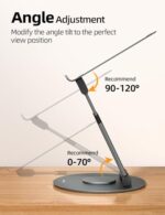 Nulaxy Telescopic 360 Rotating Laptop Stand for Desk Adjustable Height Swivel - Image 4