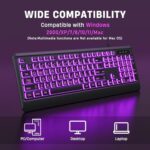 KOPJIPPOM Large Print Keyboard - 7 Interchangeable Backlight Colors - Image 4