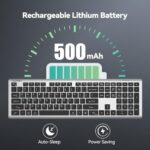 TECKNET Bluetooth Keyboard Rechargeable, 4-Device Free Switching (2.4G+BT) - Image 4