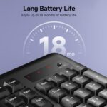 Redragon Wireless Keyboard, 2.4G Full-Sized Ergonomic Wireless Computer Keyboard - Image 4
