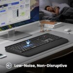 TECKNET 2.4GHz Wireless Ergonomic Keyboard with Full Size Wrist Rest - Image 4