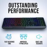 KLIM Chroma Wireless Keyboard – RGB Backlit Gaming, Rechargeable Battery - Image 4