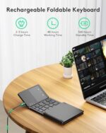 Samsers Foldable Bluetooth Keyboard with Touchpad - Portable Wireless Keyboard - Image 3