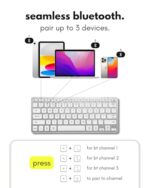 Macally Wireless Bluetooth Keyboard for Mac - Premium Multi Device Connectivity - Image 4