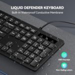 TECKNET Wired Keyboard, Silent Typing, Full-Size Layout, No Backlit - Image 4