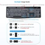 OMOTON Large Print Backlit Keyboard with Dual USB C and USB A Interface - Image 4