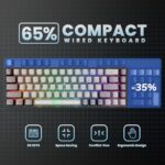 GEODMAER 65% Gaming Keyboard, Wired Backlit Mini Keyboard - Image 4