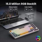 Kisnt KN85 Wireless Mechanical Keyboard, 75% Layout, Bluetooth/2.4GHz/USB-C - Image 4
