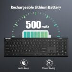 TECKNET Bluetooth Keyboard Rechargeable Ultra-Slim Full Size - Image 4
