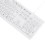 MCSaite Wired White USB 104 Keys Computer Keyboard with Stands - Image 4