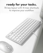 Macally USB C Wired Keyboard for Mac (USB C + USB A) – Compatible Keyboard for - Image 2