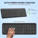 EDJO Wireless Keyboard, 2.4G Full-Sized Cordless USB Silent Computer Keyboard - Image 4