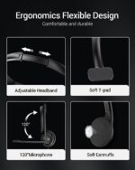 NUBWO HW02 USB Headset with Microphone Noise Cancelling &in-line Control - Image 4