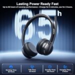 Wireless Headset with Mic for Work, USB A/C Dongle - Image 4