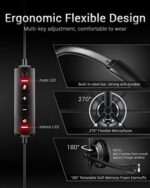 awatrue EH05-U Wired USB Headset with Noise Cancelling Microphone for PC Laptop - Image 4