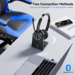 Wireless Headset with Mic for Work, Bluetooth Headset with (B0DHH5WJSF) - Image 4