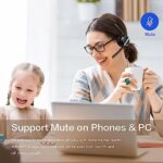 Bluetooth Headset, Wireless Headset with Microphone for PC - Image 4