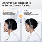 EKSA Headset with Microphone for Laptop, Wired Computer Headset with Volume & - Image 4