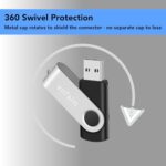 10-Pack Enfain 16GB USB 2.0 Flash Memory Stick Swivel Thumb Drives for Universal - Image 4