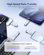 MFi Certified 256GB Flash Drive for iPhone Photo Stick Thumb Drive - Image 4